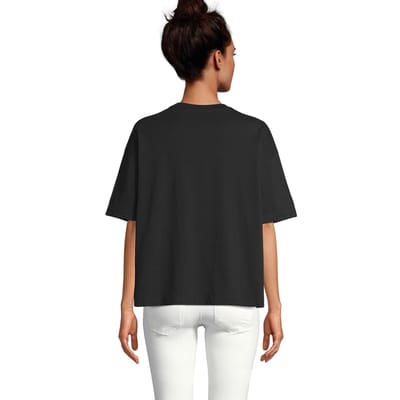 SOLS Dames/Dames Boxy Oversized T-shirt (Diep zwart)