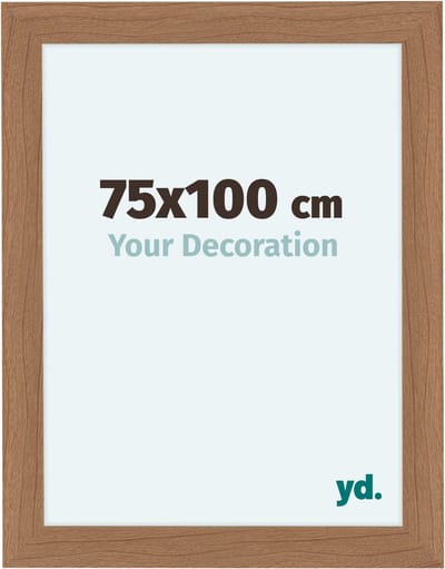 Your Decoration - Fotolijst 75x100 cm - MDF - Notenhout Licht - Como