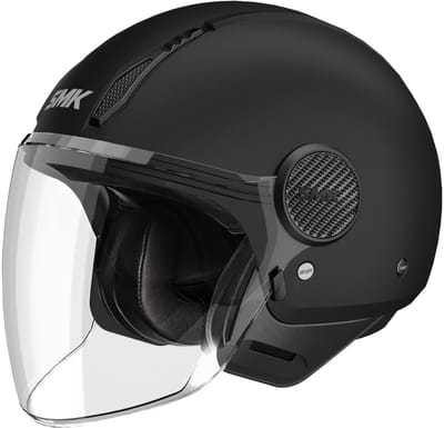 SMK Laminar Mat Zwart Jethelm - Maat XXL - Helm