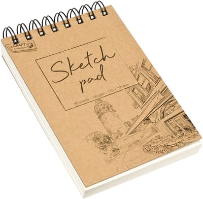 Creative Craft Group Sketchpad with top spiral. 11*16.5cm.