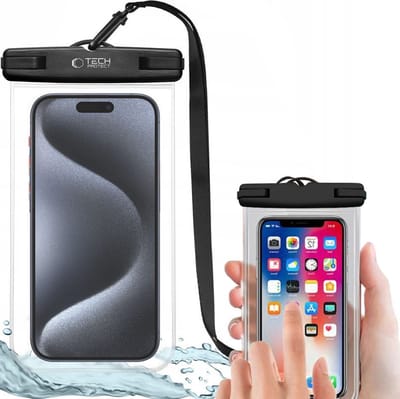 Tech-Protect UWC7 Universal Waterproof Cover for Smartphones up to 6.9" - Black