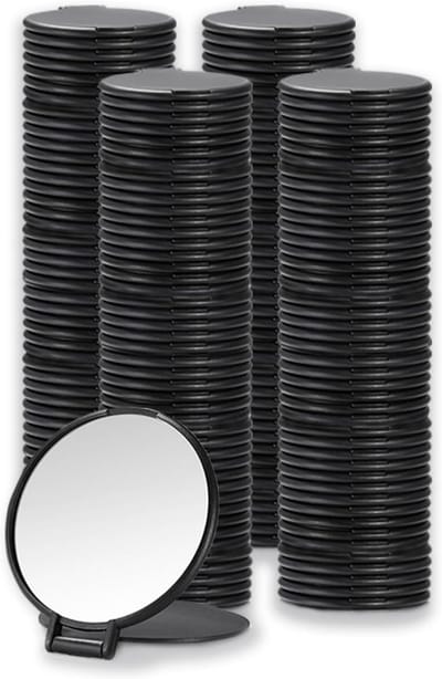 Compacte spiegel bulk - Make-up spiegel Portemonnee spiegel - Make-up bijwerken - Zelfontwerp mogelijk - 200 stuks - Zwart