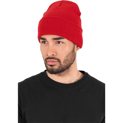 Flexfit - Heavyweight Long Beanie red one size Beanie Muts - Rood