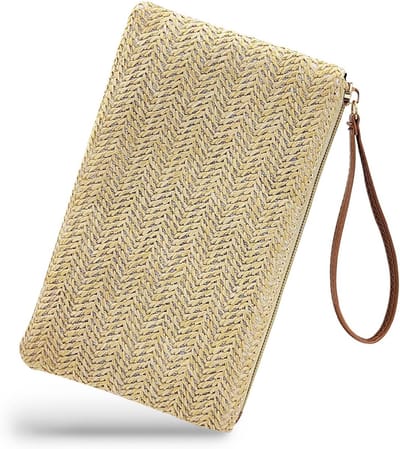 Bohemian Woven Strandtas voor Dames - Handgemaakte Clutch Bag voor Strand, Feest en Bruiloft met Handvat