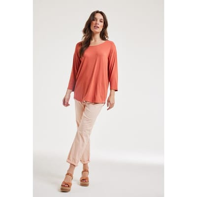 DIDI Dames Loose tee crew 3/4 sleeves Bruschetta maat 46