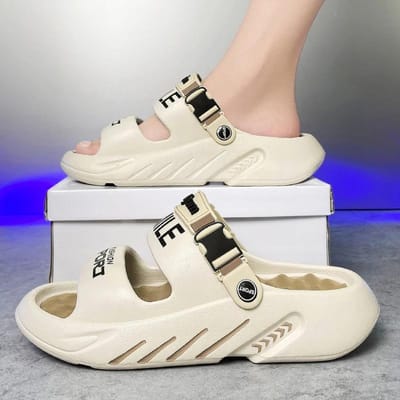 NOUVELLES Pantoufles de Massage pour Hommes Sandales d'Extérieur Plage Confortable Slides Douces Chaussures Décontractées Hommes Pantoufles Intérieur Extérieur Grande Taille 39-48 41-42
