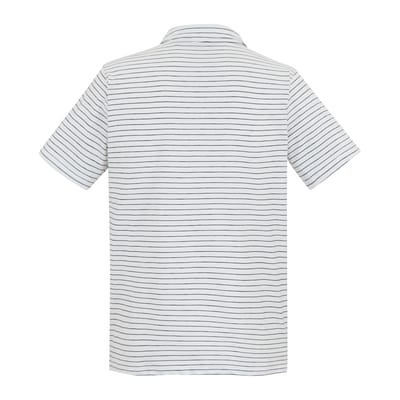 Regatta Heren Hadvo Streep Polo T-shirt (Wit/Navy)