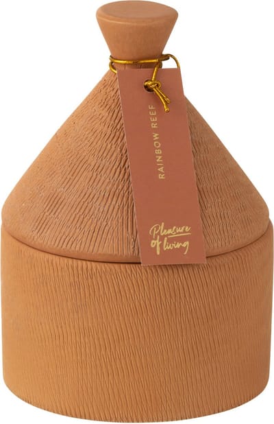 J-Line geurkaars - Mimosa & Rose - keramiek - terracotta - 40U