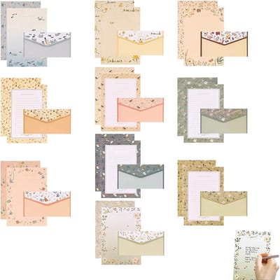 90 Stuks Briefpapier en Enveloppen Set - Perfect voor Uitnodigingskaarten en Wenskaarten