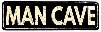 Signs-USA - Man Cave - 40 x 12 cm - retro wandbord - metaal