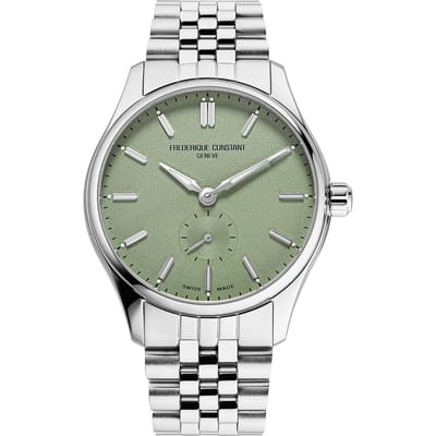 Frédérique Constant Classics Index Small Seconds FC-530GR3B6B Horloge - Staal - Zilverkleurig - Ø 38 mm