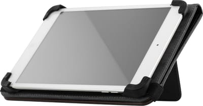 STREETZ TPF-1206 Universele Tablet Cover voor 7-8 ", Pashouders, Handvat, Zwart / Bruin