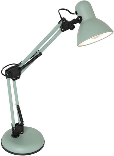 Tafellamp Study 3456G - Groene metalen bureaulamp verstelbaar van 30 tot 54,5 cm - Mexlite