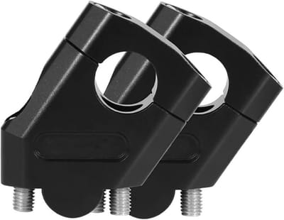 Stuur Riser Klem - Motor Handvat Verhoger - Motor Rijcomfort - CNC Aluminium Constructie - 22mm Stuur - Zwart