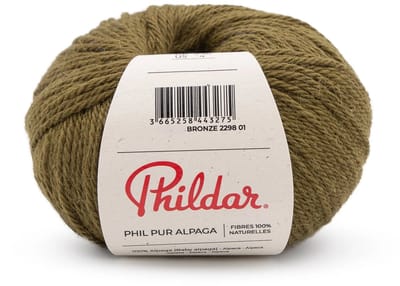Phildar - Pur Alpaga- 100 % Baby Alpaca premium garen - Wordt per 5 stuks verkocht - Kleur : Bronze