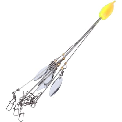 18g Paraplu Vislokaas met Roterende Paillet Groen 5 Armen Rig Groep Zwem Aas gray