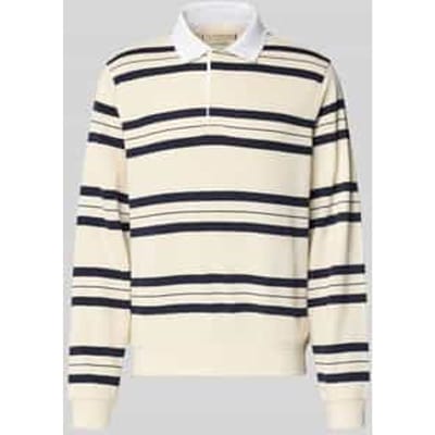 Regular fit poloshirt met streepmotief