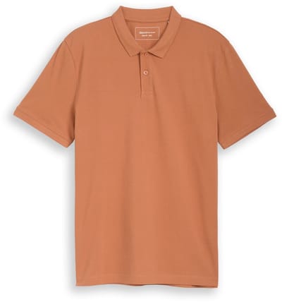 Tom Tailor Denim - Piqué-poloshirt van katoen - Maat S - faded copper orange