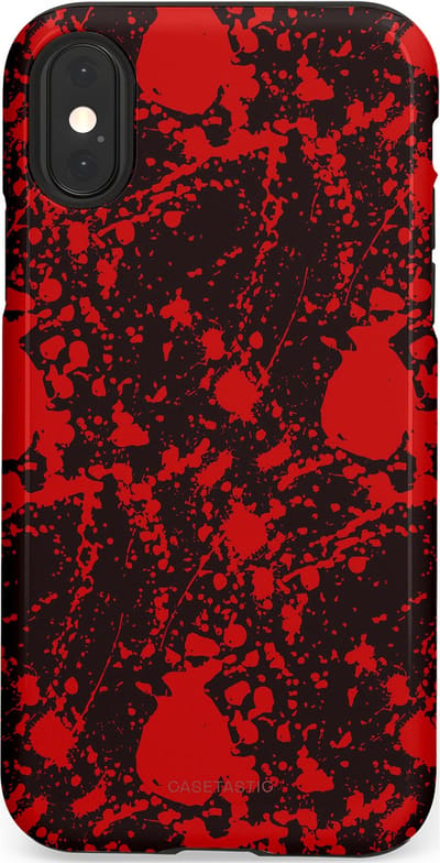 Casetastic Hoesje Geschikt voor Apple iPhone X/Xs - Stijlvolle Beschermende Duo-layer Case - In de schaduw van bloed