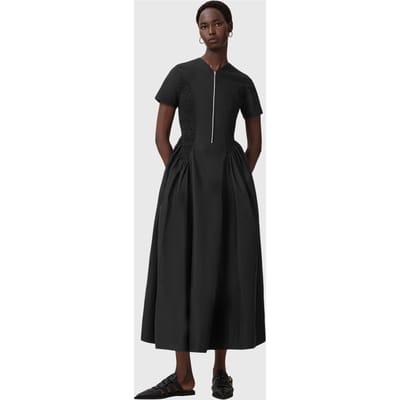 AllSaints Sheena Dress Black Taglia: 2 | Abiti Midi Outlet | Donna | Nero