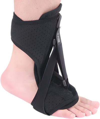 U Fit One Nachtspalk Hielspoor - Enkel Brace - Achillespees Spalk - Plantaire Fasciitis - Universeel - Zwart