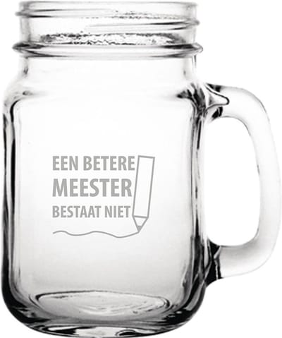 Gegraveerde Drinkglas 45cl een betere meester bestaat niet