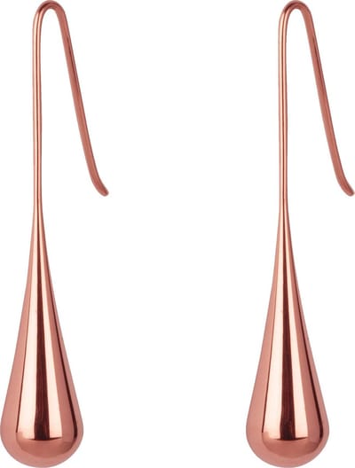 Chic by Lirette - Titanium Druppelvorm Oorbellen - Oorhangers - Rosé goud inc. Sieradenzakje
