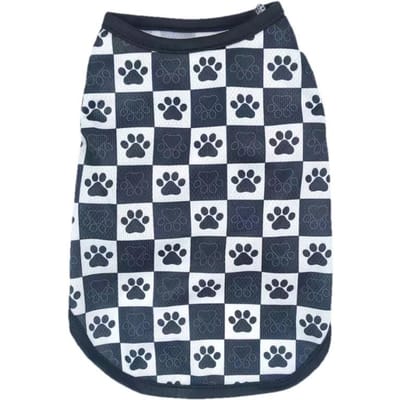 Hond Kat T-shirt Zomer Ademend Vest Kleding Voor Kleine Middelgrote Honden Katten Zacht Gezellig Puppy Pootafdrukken Kostuum Chihuahua Pug Jas XS
