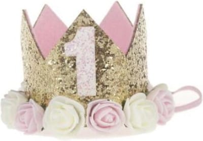 Premium Baby Verjaardag Kroon 1 Jaar - Hoed - Baby Meisje - Kroon - Muts - Verjaardagskroon - Versiering - Jarig