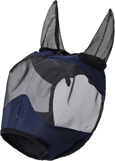 Imperial Riding - Fly Shield IRH - Vliegenmasker met Oren - Navy - Maat Cob
