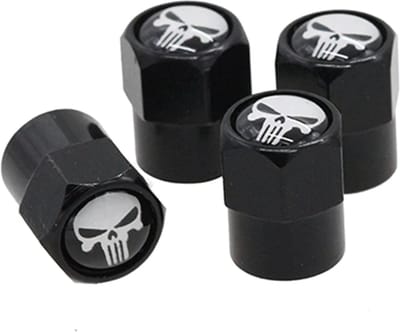 Hausnn Punisher Wit - Schedel Logo Ventieldopjes Auto Wiel Banden - Accessoires Stengels - Covers Auto Styling Voor Ford Toyota audi Vw