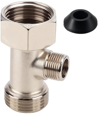 Dailygoods - Bidet T Adapter - 3-Way Toilet Faucet Splitter - 7/8 inch naar 3/8 inch - Voor Eenvoudige Installatie - Met Gasket - Voor Toilet en Badka...