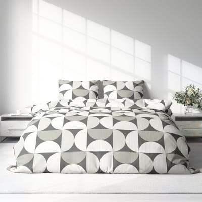 Dekbedovertrek 100% Katoen Premium - 240 x 220cm (Lits-jumeaux) - CircleSquare Taupe