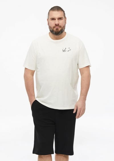 T-shirt in slub yarn met bedrukte voorkant en ronde hals s.Oliver