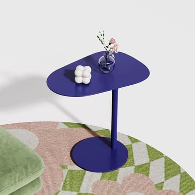 C-vormig bijzettafeltje - Banktafel nachtkastje - Opbergen en neerzetten - Schuift onder meubels - 50 cm hoog - Paars