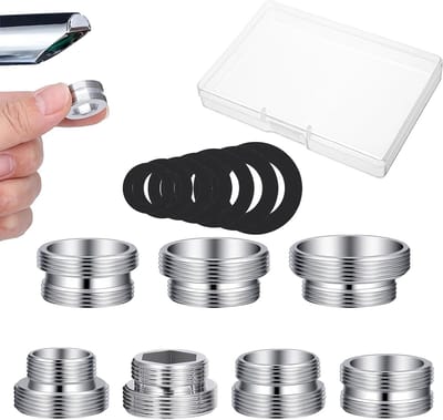 Wateraansluitadapter Set van 7 Stuks voor M18 naar M22 - Ideaal voor Keuken, Tuin en Wasmachine Gebruik