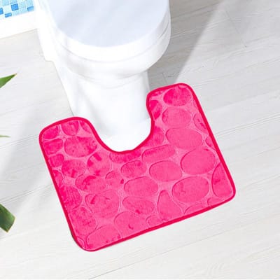 Toiletdeurmat Vloerkleed Mat Toiletvloermat U-vormige Vloermat Waterbestendige Mat Toilet Badkamer Vochtabsorberend Antislipmat 40 * 50cm