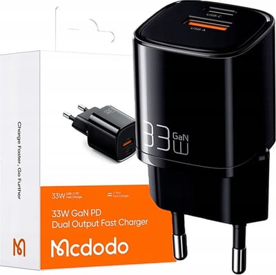 Mcdodo® Snellader - Oplader - Voor telefoon - USB-C USB-A - 33W