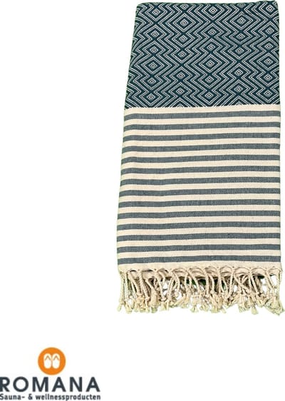 Romana Products Saron Hamamdoek - Baddoek - Strandlaken - Saunalaken 100cm x 180cm - Petrol