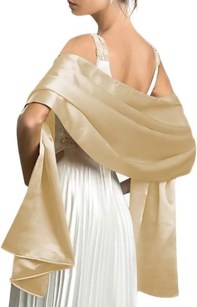 Dames Sjaal - Zijde Sjaal - Stijlvol Accessoire - Effen Kleur - 180x50 cm - Kaki