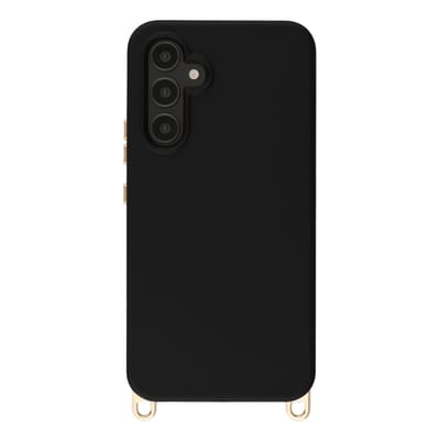 Selencia Hoesje - Geschikt voor Samsung Galaxy A54 (5G) - Rivièra Backcover met Magnetische Ring met afneembare haakjes - Velvet Black