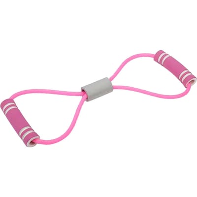 Figuur 8 Trekker Verstelbare Lengte 8-vormige Weerstandsbanden Elastisch Fitness Trekkoord voor Arm roze