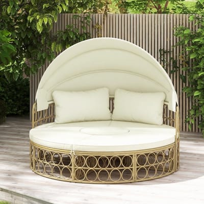 Luxe Uitschuifbare Slaapbank – Beige – 180x180 cm – Industrohome