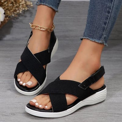 Sandalen Dames Zomer Nieuwe Mode Dames Sandalen Effen Open Teen Lichtgewicht Strand Buiten Schoenen voor Dames Zapatos De Mujer 43