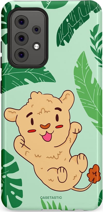 Casetastic Hoesje Geschikt voor Samsung A52 (4G/5G/s) - Stijlvolle Beschermende Duo-layer Case - Leeuwenhartje