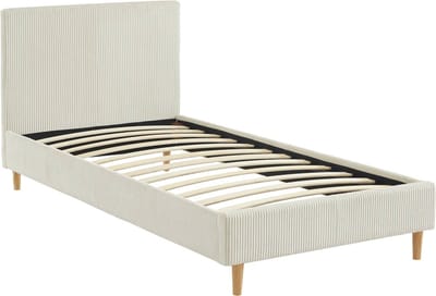 sweeek - Bed met lattenbodem en hoofdeinde, b 202 x d 96 x h 88cm, corduroy afwerking