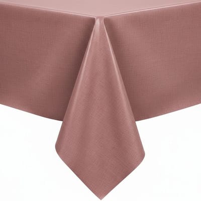 Protecttable - Tafelzeil Linnenlook Candy Pink 140x50cm - Tafelkleed Afwasbaar - Kunststof