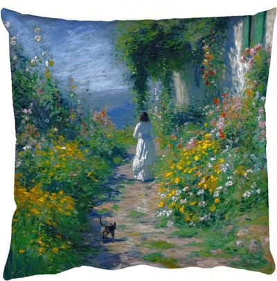 Sierkussens - Kussentjes Woonkamer - 50x50 cm - Kat - Vrouw - Bloemen - Huis