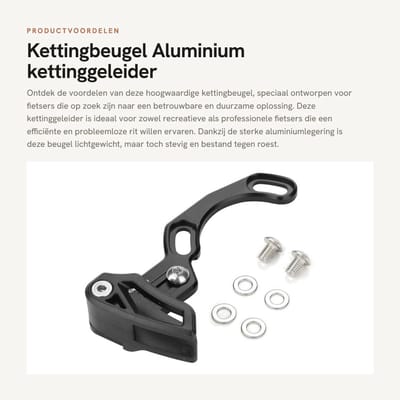 Dailygoods- Kettingbeugel Aluminium - Lichtgewicht - Duurzaam - Anti-roest - Eenvoudige installatie - Geschikt voor 30T-38T/30-40T - Fietsaccessoire