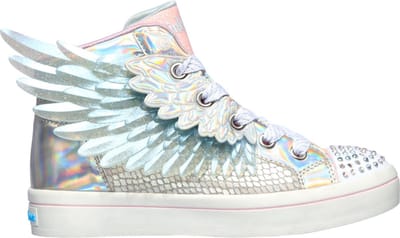 Skechers - maat 28 - Twi-Lites 2.0 - Unicorn Wings Meisjes Sneakers - Zilver/Roze